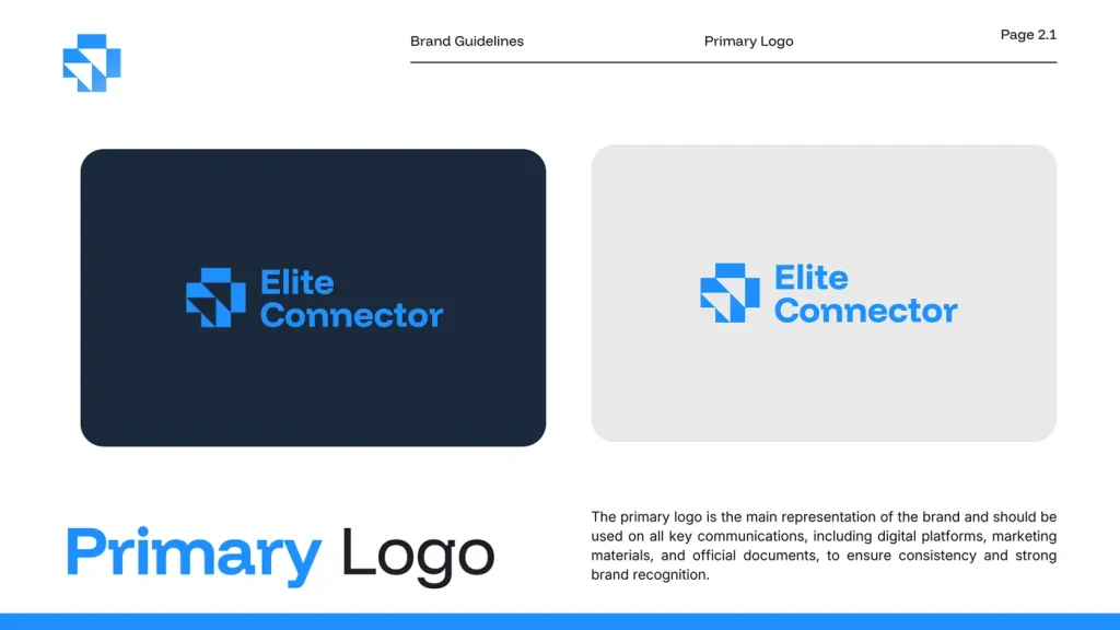 Elite Connector brand guidelines, page 8 of 25