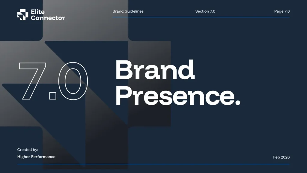 Elite Connector brand guidelines, page 21 of 25