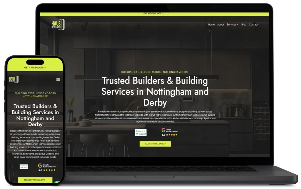 Haus Developer responsive website design
