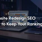 Website redesign SEO: an old and a new website design side by side